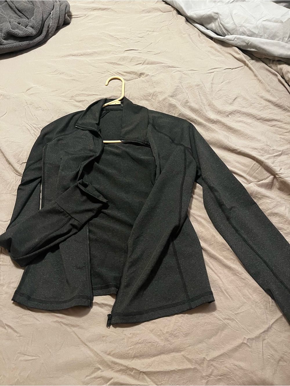 SHEIN Dark Gray Zip-Up Workout Jacket